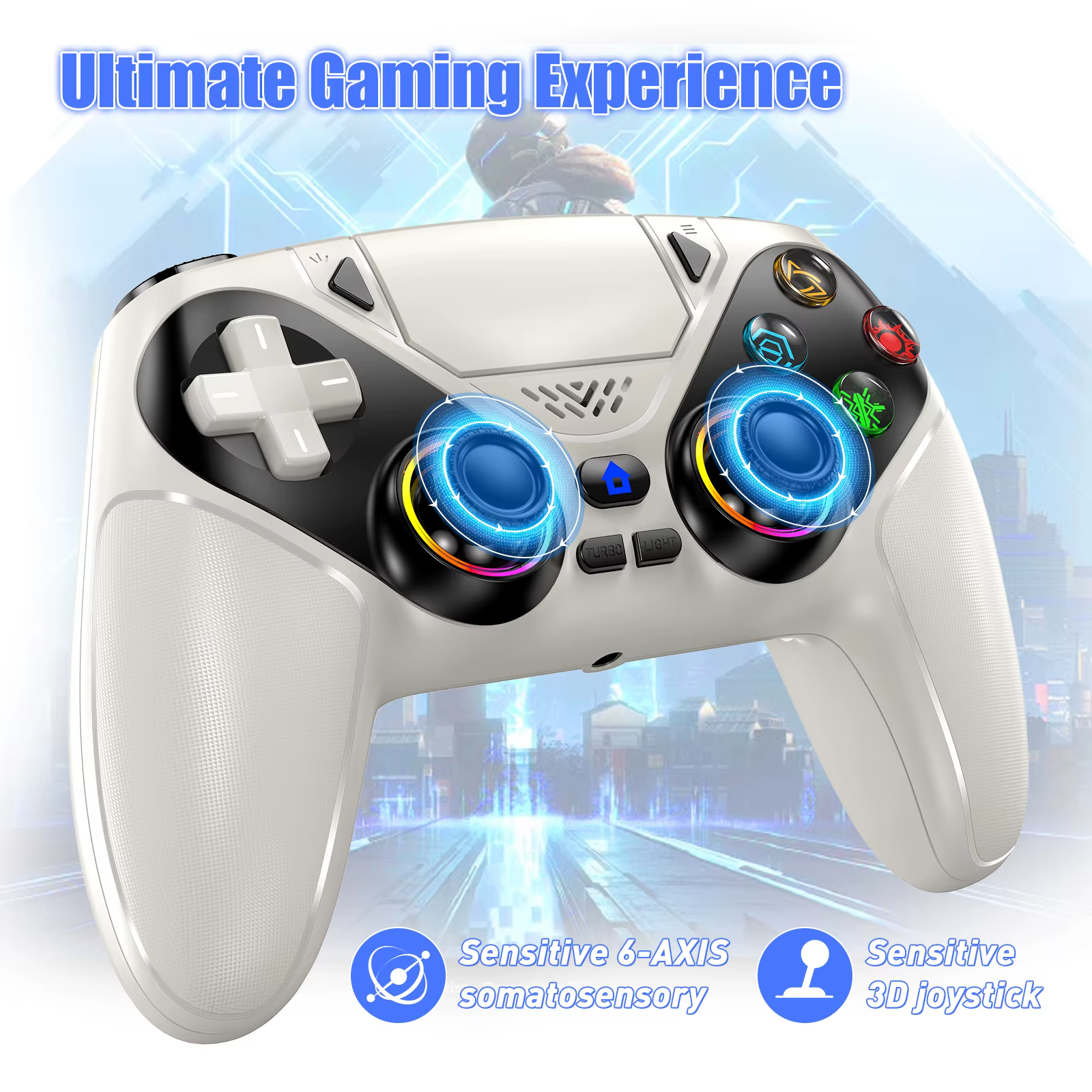 Manette de jeu sans fil RGB