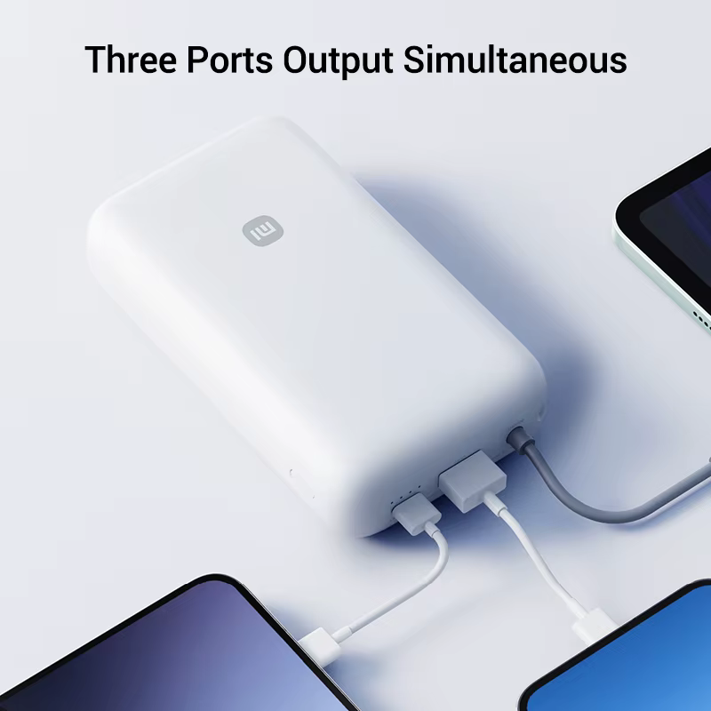 Batterie externe Xiaomi avec câble intégré 20000mAh 22.5W PB2020MI USB-C, charge rapide bidirectionnelle, portable, pour iPhone 15 16 Xiaomi