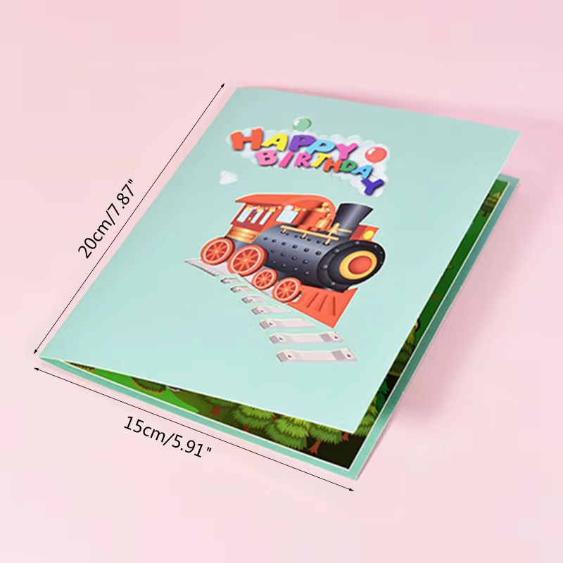 Carte Pop-Up 3D pour anniversaire, carte de vœux avec enveloppe, faite à la main