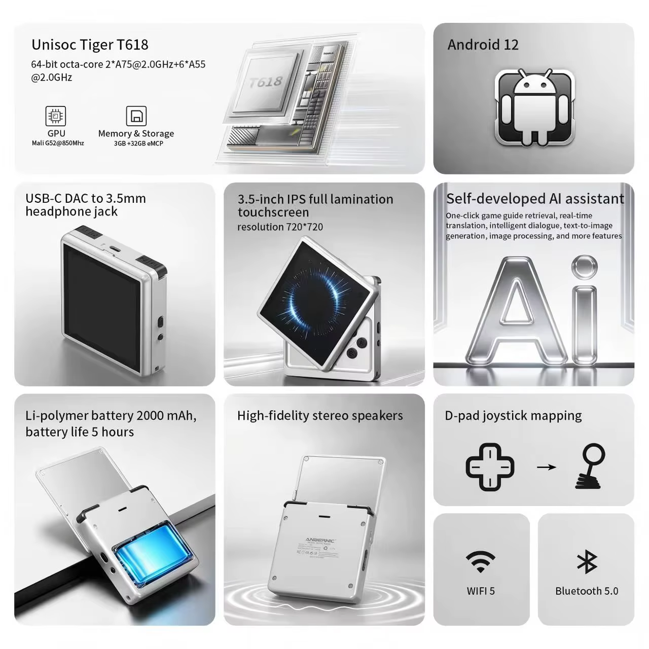 Console de jeu portable Android ANBERNIC RG Rotate 2026