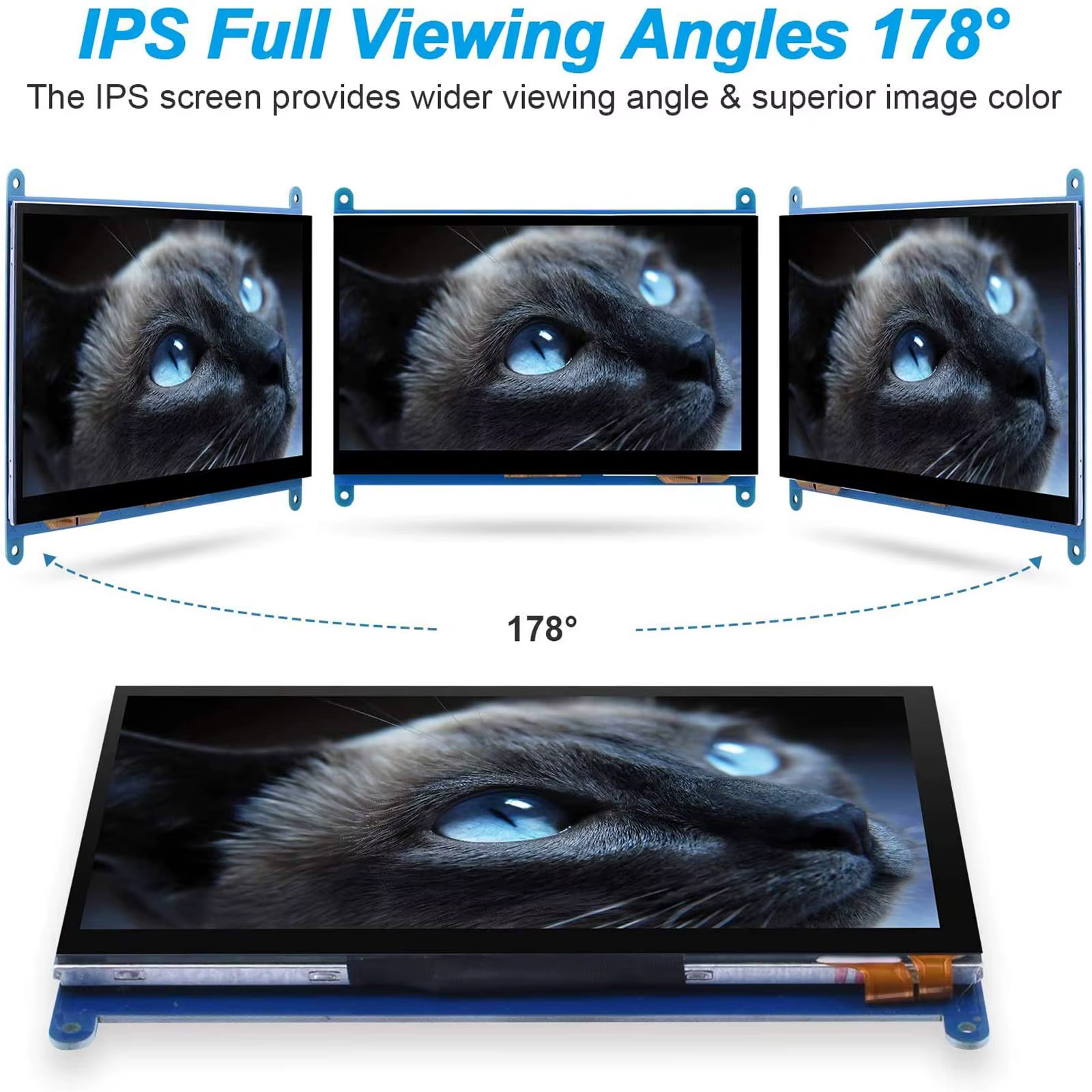 Écran Tactile Portable HD 1024x600 TFT LCD de 7 Pouces
