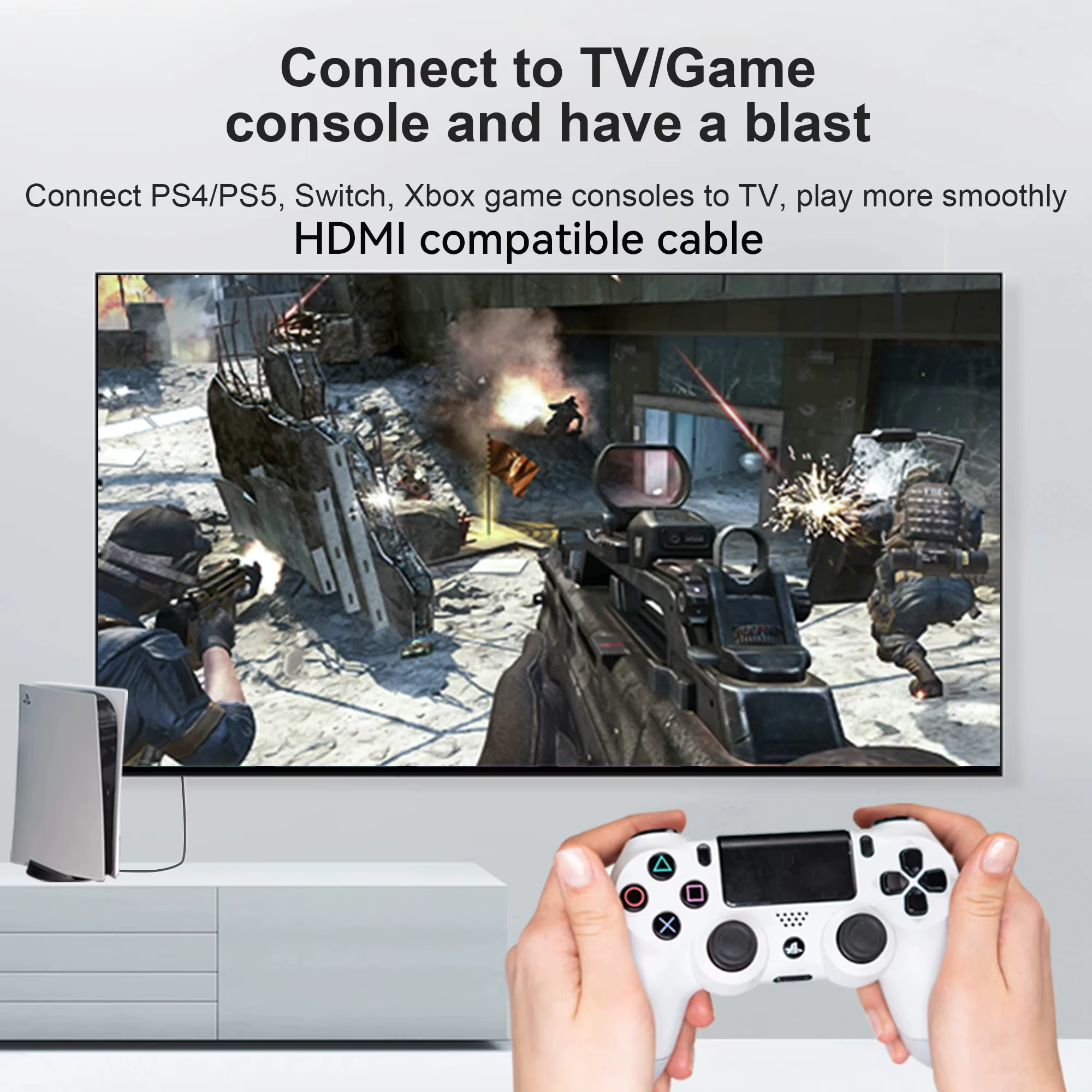 Câble HDMI, compatible 4K 60 Hz