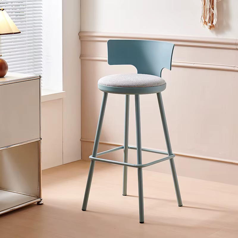 Chaise de bar nordique moderne élégante avec dossier