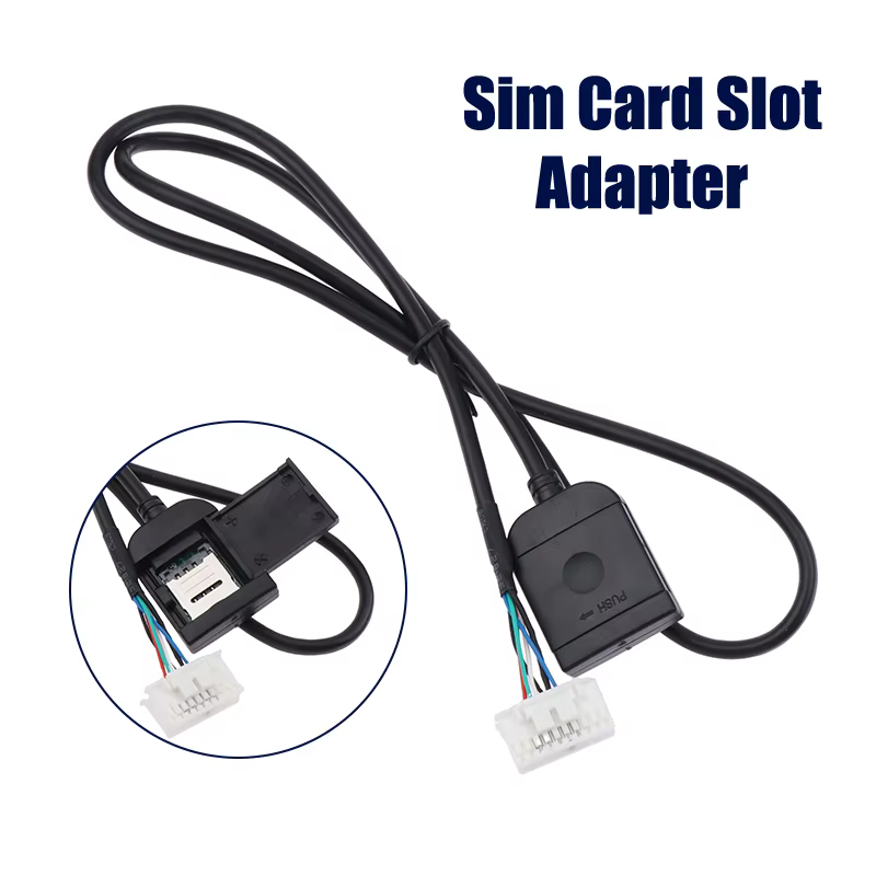 Adaptateur de fente de carte SIM pour Android Radio, limitation GPS 4G, connecteur de câble à 20 broches, accessoires de voiture, pièce de rechange de fils