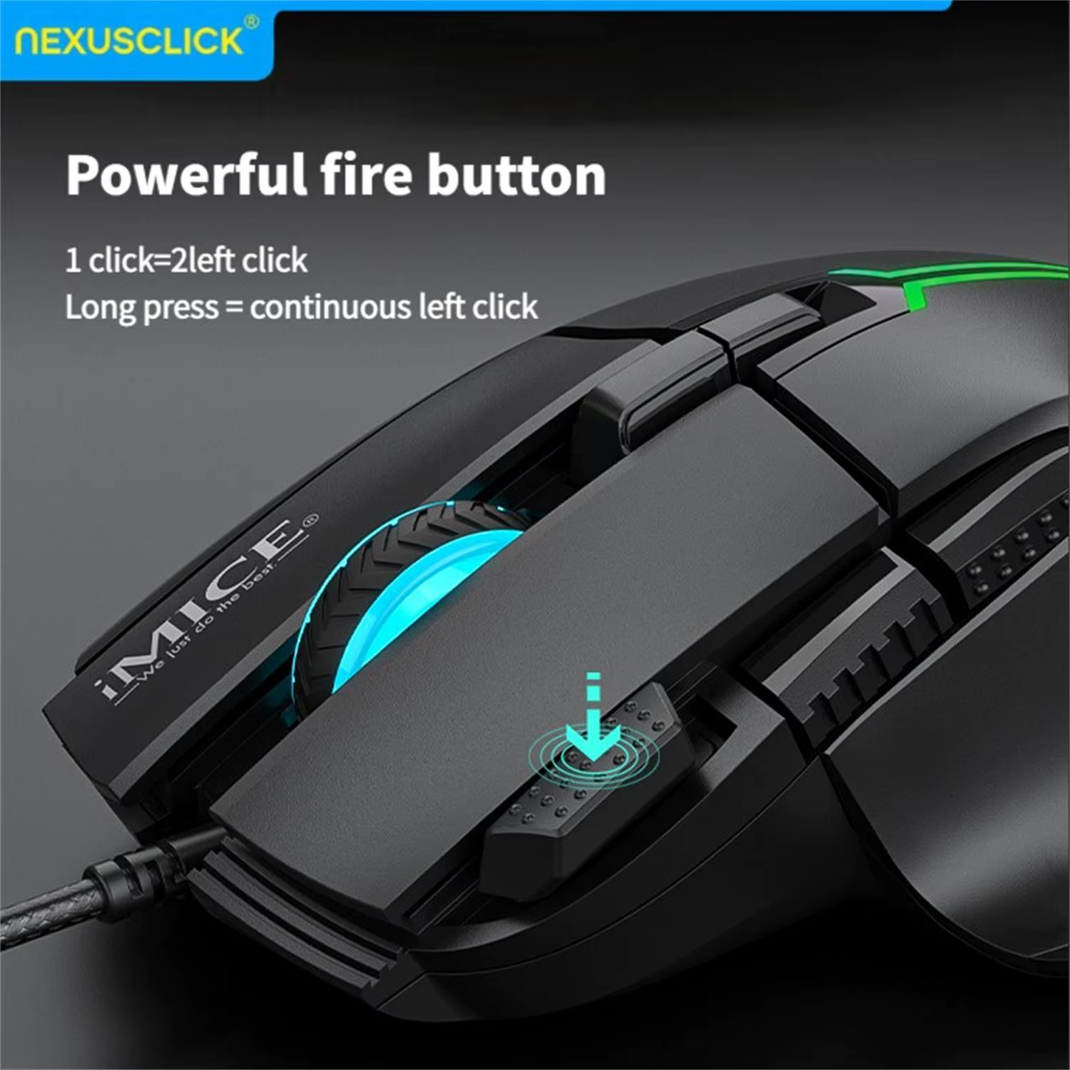 Nouvelle souris de jeu filaire USB Hyperspeed