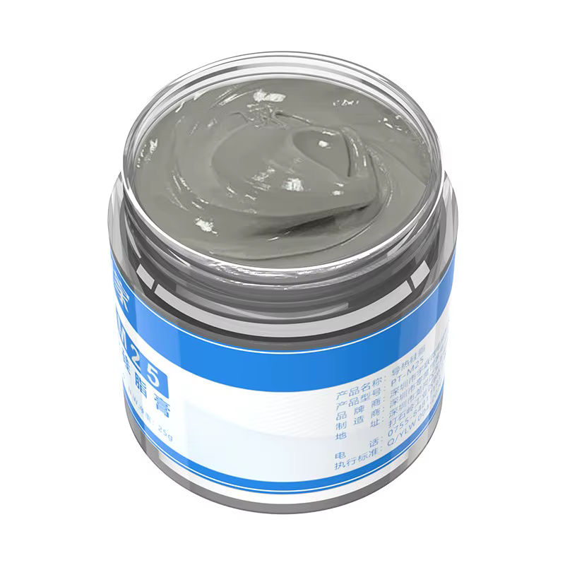 Teucer PT-25M 25g pâte composée PC processeur d'ordinateur graisse thermique dissipant la chaleur pour CPU GPU refroidissement en conserve avec grattoir