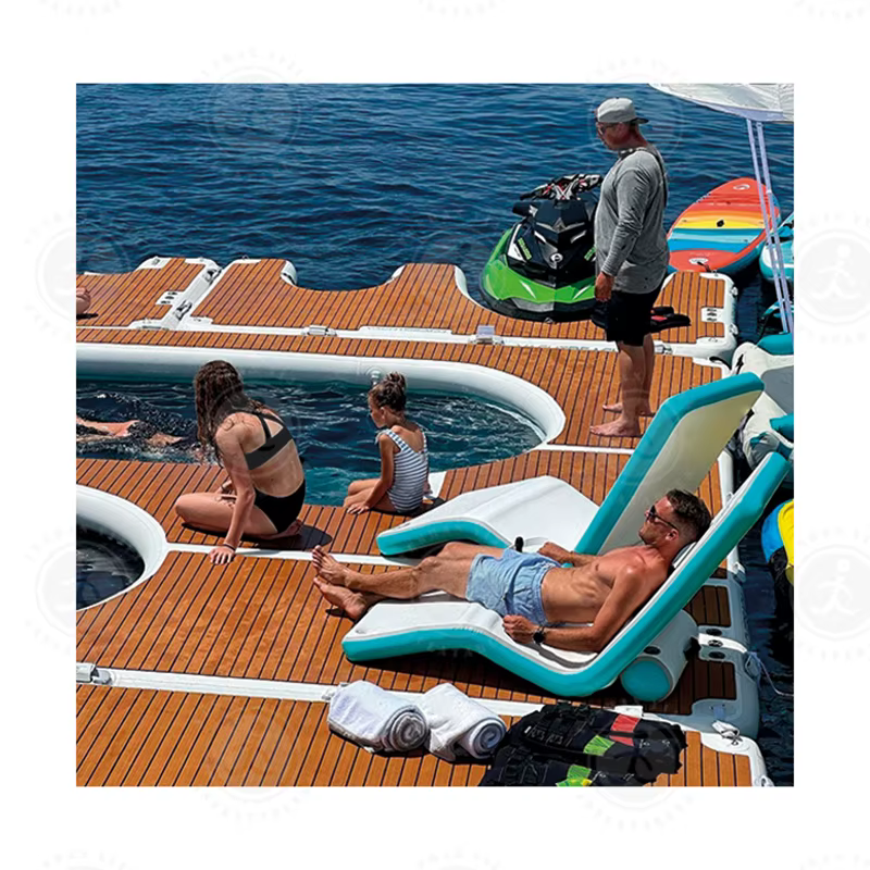Chaise longue gonflable simple, plate-forme, piscine, plage, chaise de soleil gonflable