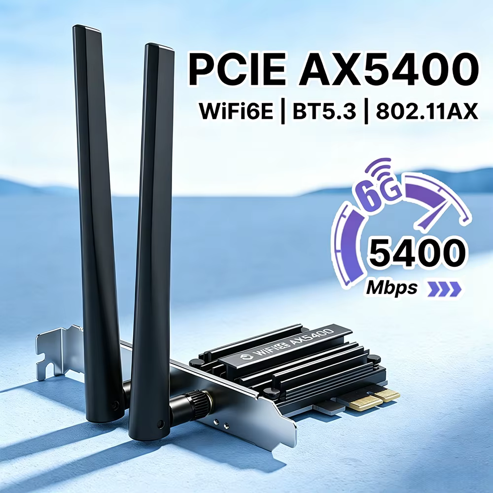 Adaptateur WiFi 6EAX5400 BT 5.3 PCIE
