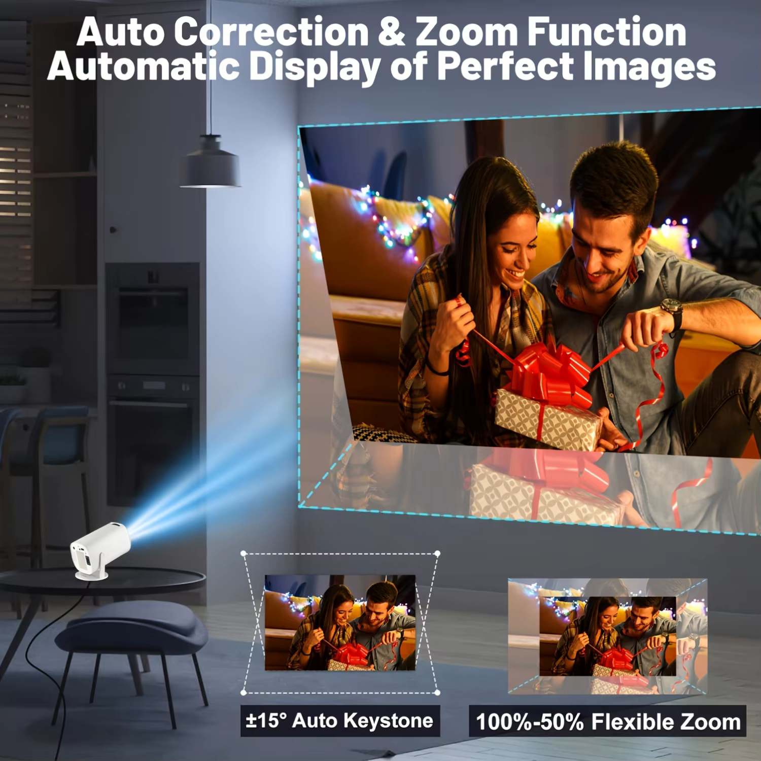 Mini projecteur HD, prend en charge la vidéo 4K
