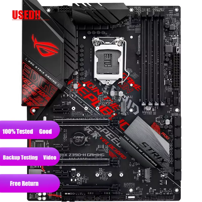 ASUS ROG Strix Z390-H carte mère de jeu LGA1151 ATX DDR4 DP HDMI M.2 USB 3.1 Gen2 Gigabit LAN