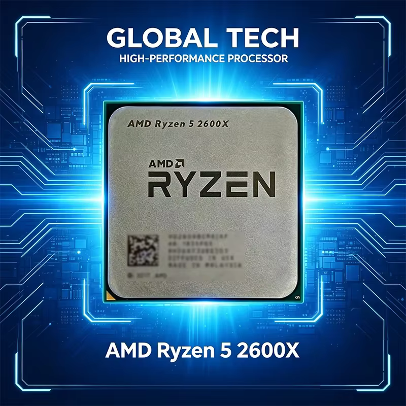 Processeur de bureau gaming AMD Ryzen 5 2600X 6 cœurs 12 threads 4