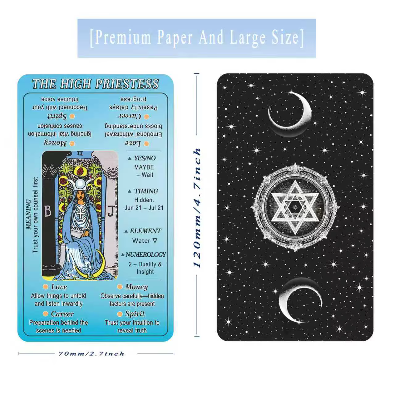 Jeu de tarot à mots-clés, 78 cartes avec interprétations par mots-clés, adapté aux débutants et aux lecteurs de tarot expérimentés