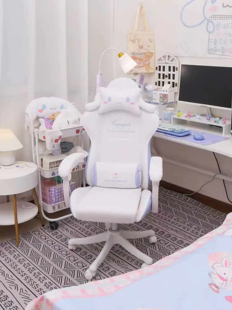 Chaise de jeu Super confortable, chaise de bureau, ancre féminine, diffusion en direct, rotative, mignonne, rose, WCG
