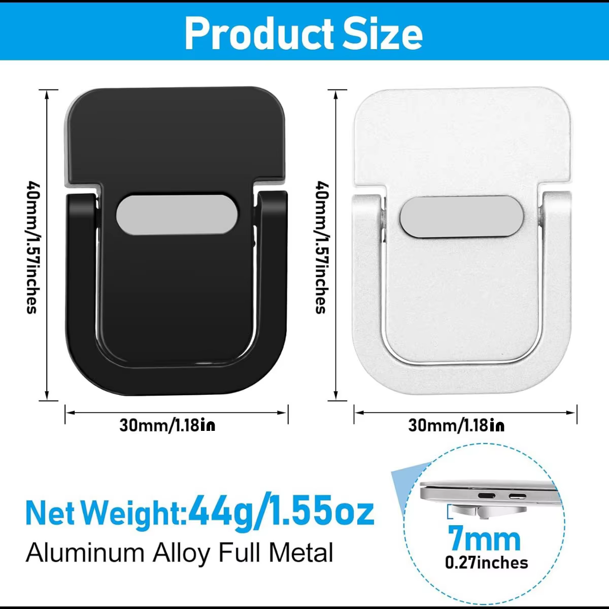Support pour ordinateur portable pliable en alliage d'aluminium – Hauteur réglable