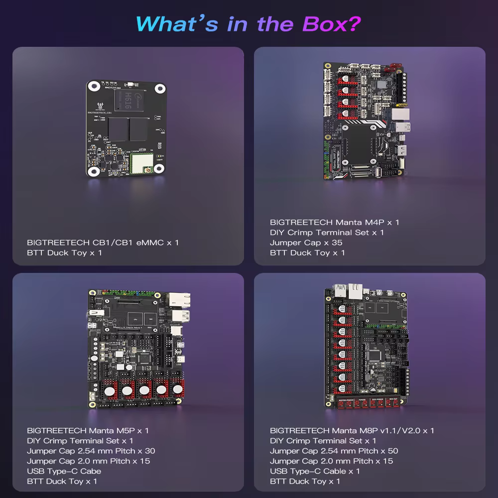 BIGTREETECH Manta M4P M5P M8P carte mère 32 bits pour TMC2209 CB1 Raspberry Pi CM4 Klipper Ender 3 Voron imprimante 3D écran HDMI5
