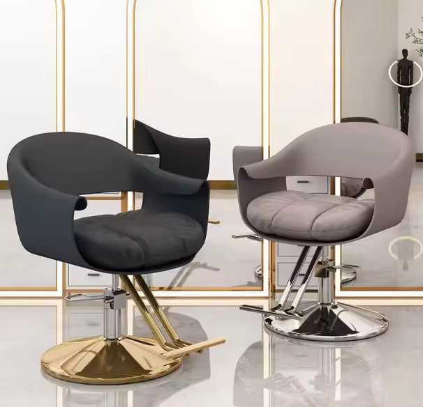Chaise de coiffure moderne en cuir et acier de haute qualité, avec plusieurs Options de couleurs, meubles de Salon