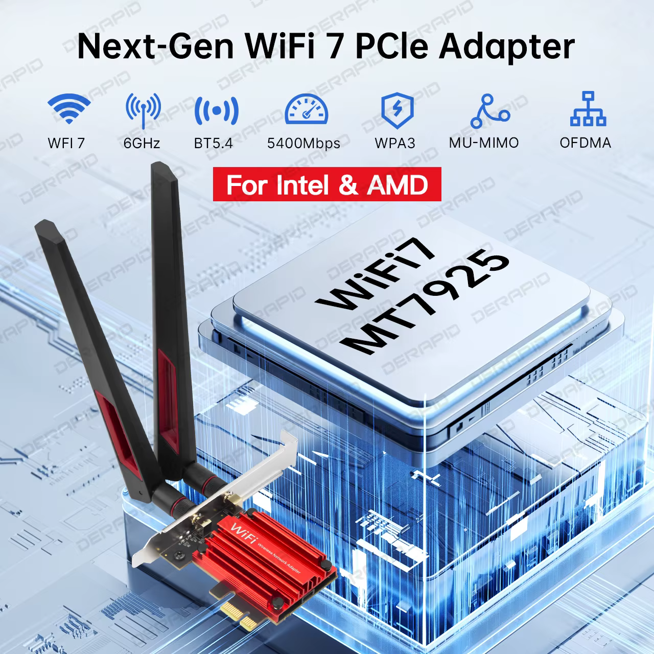 Carte réseau WiFi 7 BE5400 PCIe