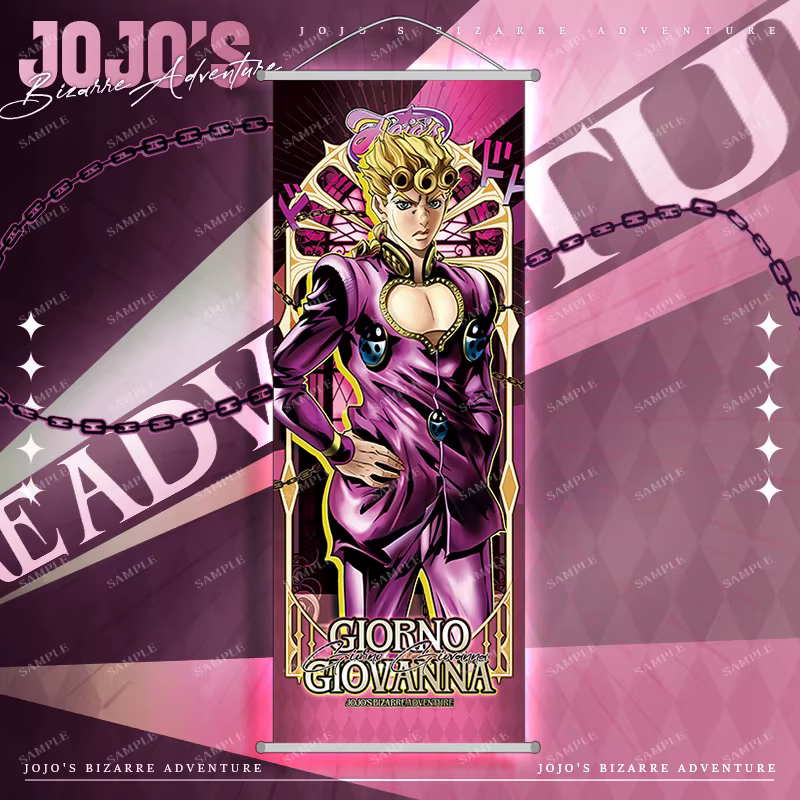 Affiche murale décorative JoJo's Bizarre Adventure Jotaro Kujo Dio Brando Giorno Giovanna 25*70cm