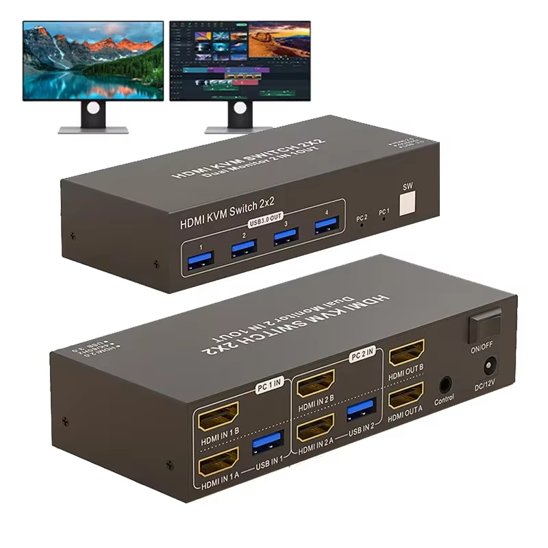 Commutateur KVM HDMI pour moniteur touristique