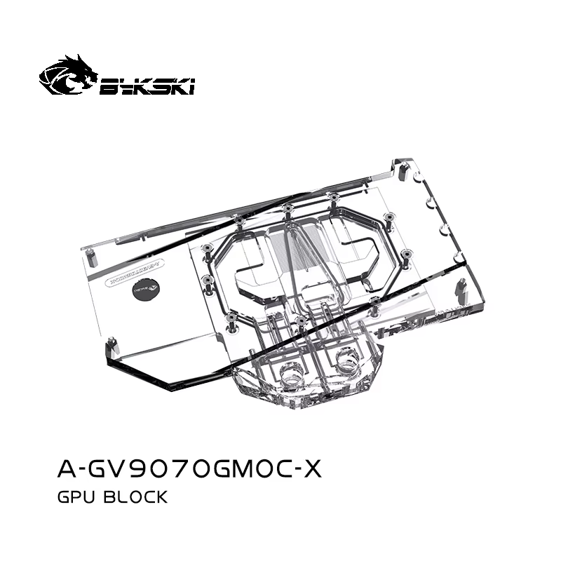 Bykski GPU bloc utilisation pour GIGABYTE RX9070XT GAMING OC 16G carte vidéo refroidissement par eau/couvercle complet/radiateur en cuivre A-GV9070GMOC-X
