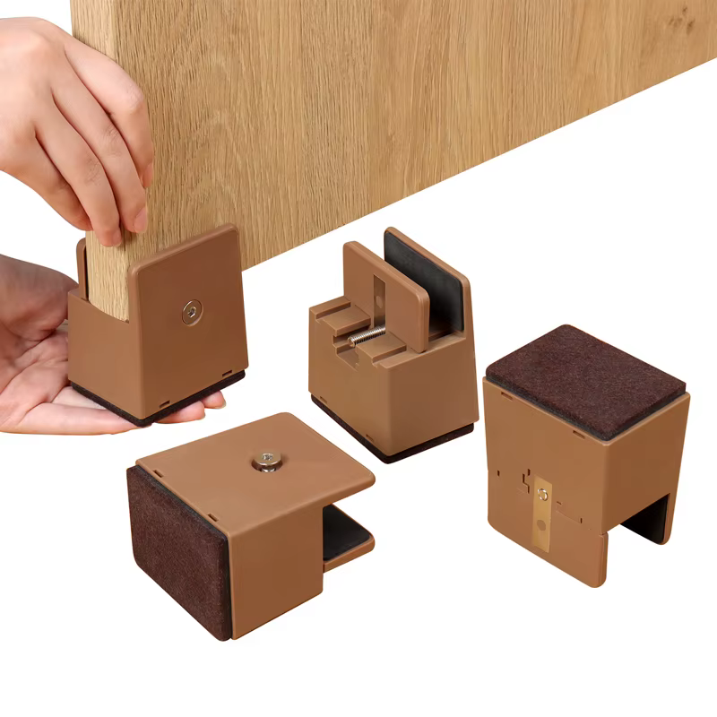 4 pièces pieds de chaise réglables Riser vis pince 2 4 pouces hauteur robuste canapé Tables lit meubles Risers carré