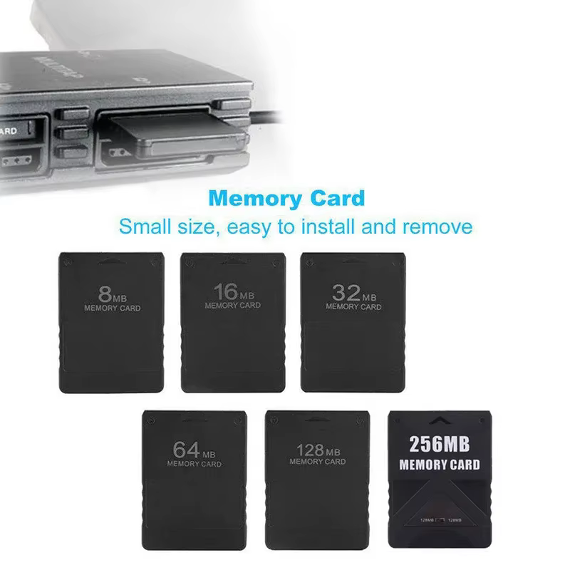 Pour carte mémoire PS2 8 mo 16 mo 32 mo 64 mo 128 mo