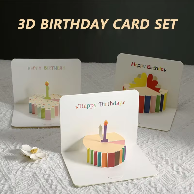 Carte d'anniversaire pop-up 3D avec enveloppe, cartes de vœux d'anniversaire, fournitures de fête parfaites, super cadeau pour les amoureux de la famille et des amis