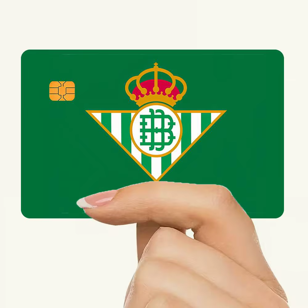 Film autocollant pour carte bancaire R-real-l B-betis-s sport