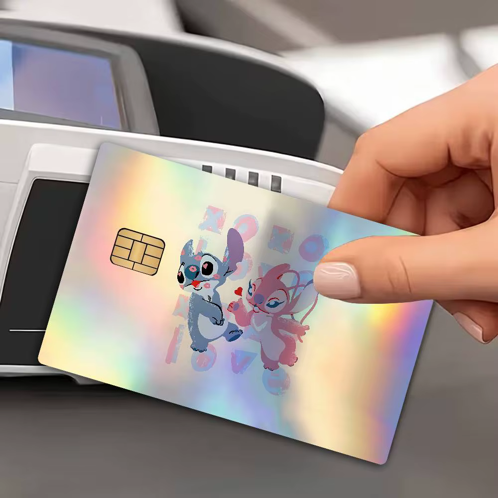 Autocollants pour cartes bancaires S-Stitchs Laser Sparkle, accessoires universels de décoration artisanale DIY
