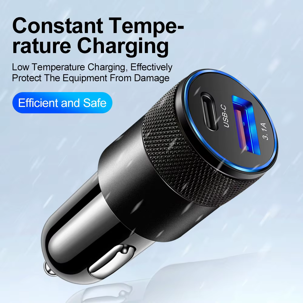 66W USB chargeur de voiture Type C adaptateur de téléphone de charge rapide pour Xiaomi Huawei PD