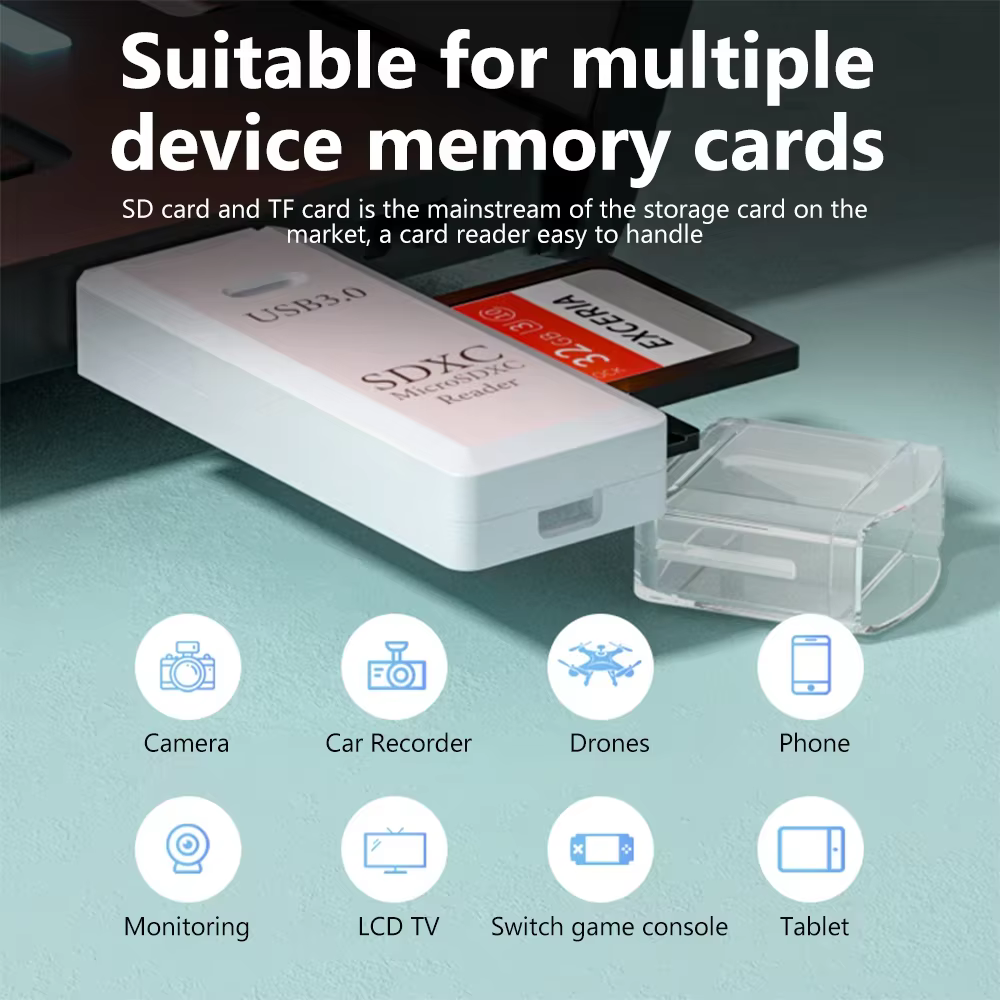 Lecteur de carte TF + SD 2 en 1