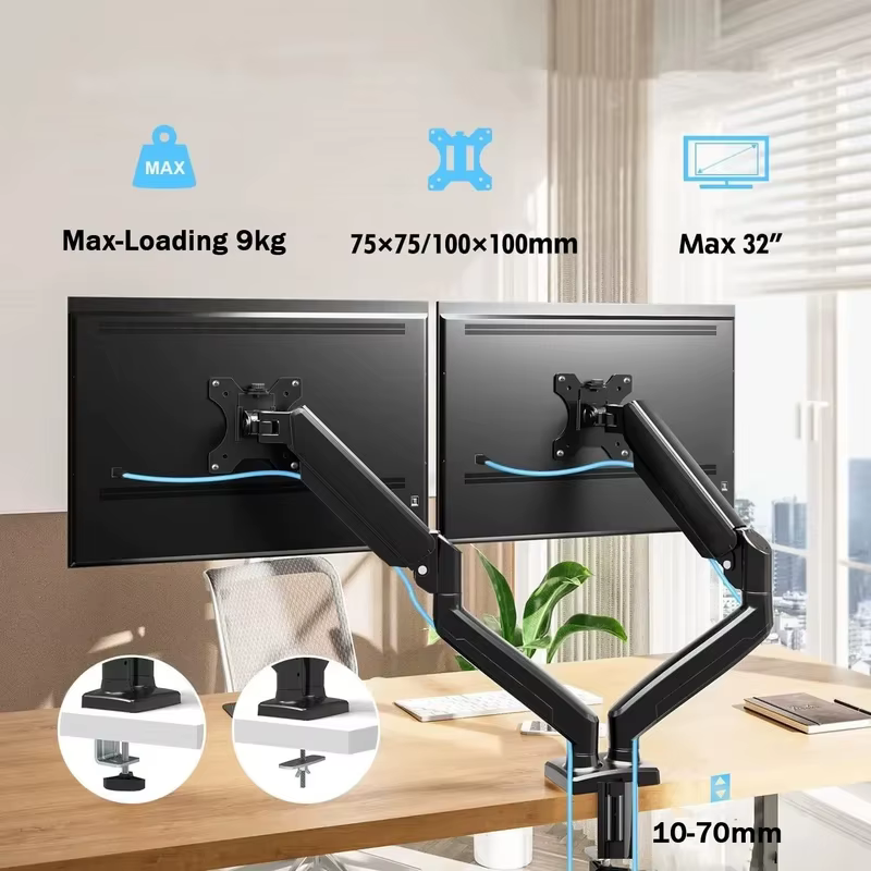 Support flexible pour double écran
