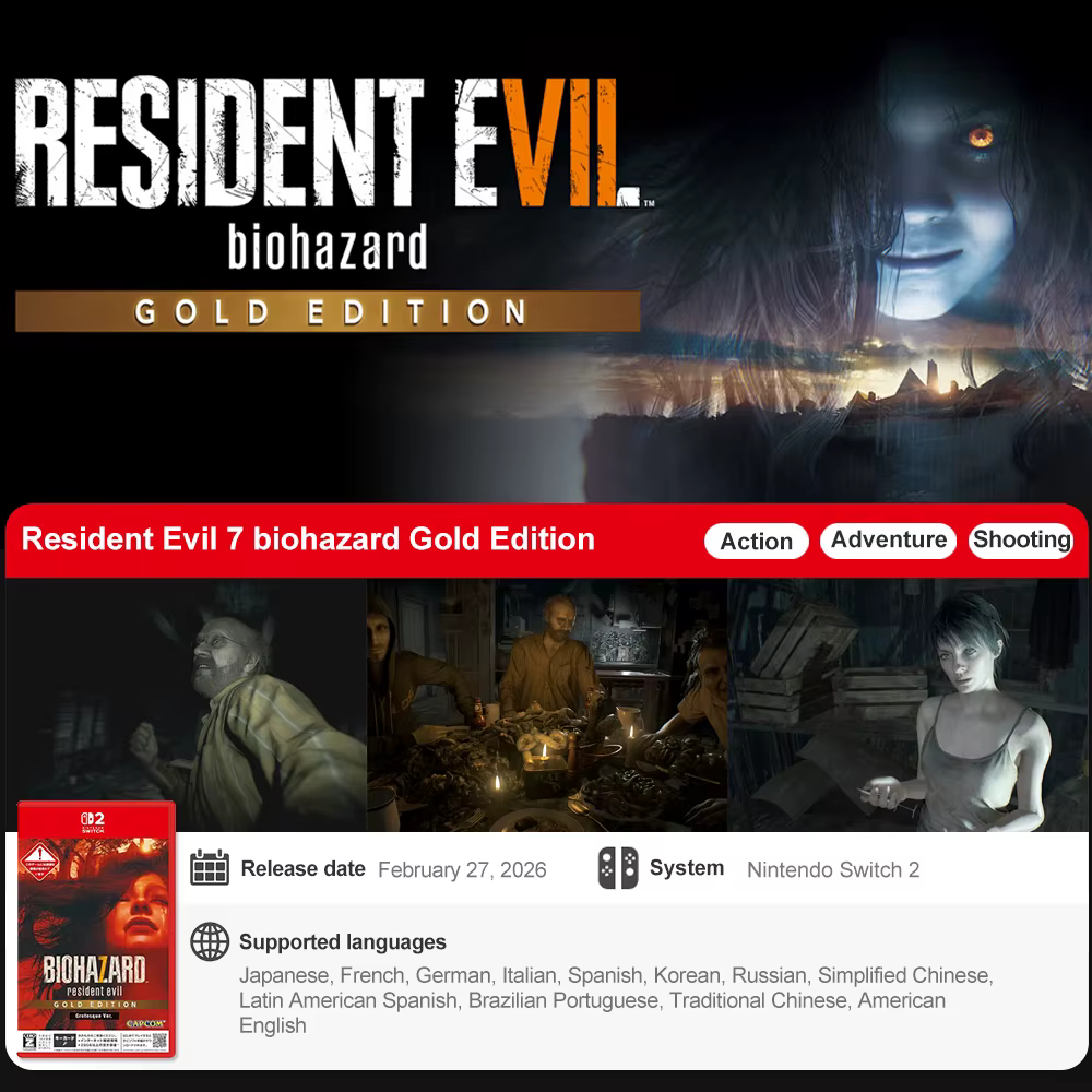 Jeu Nintendo Switch 2, série Resident Evil