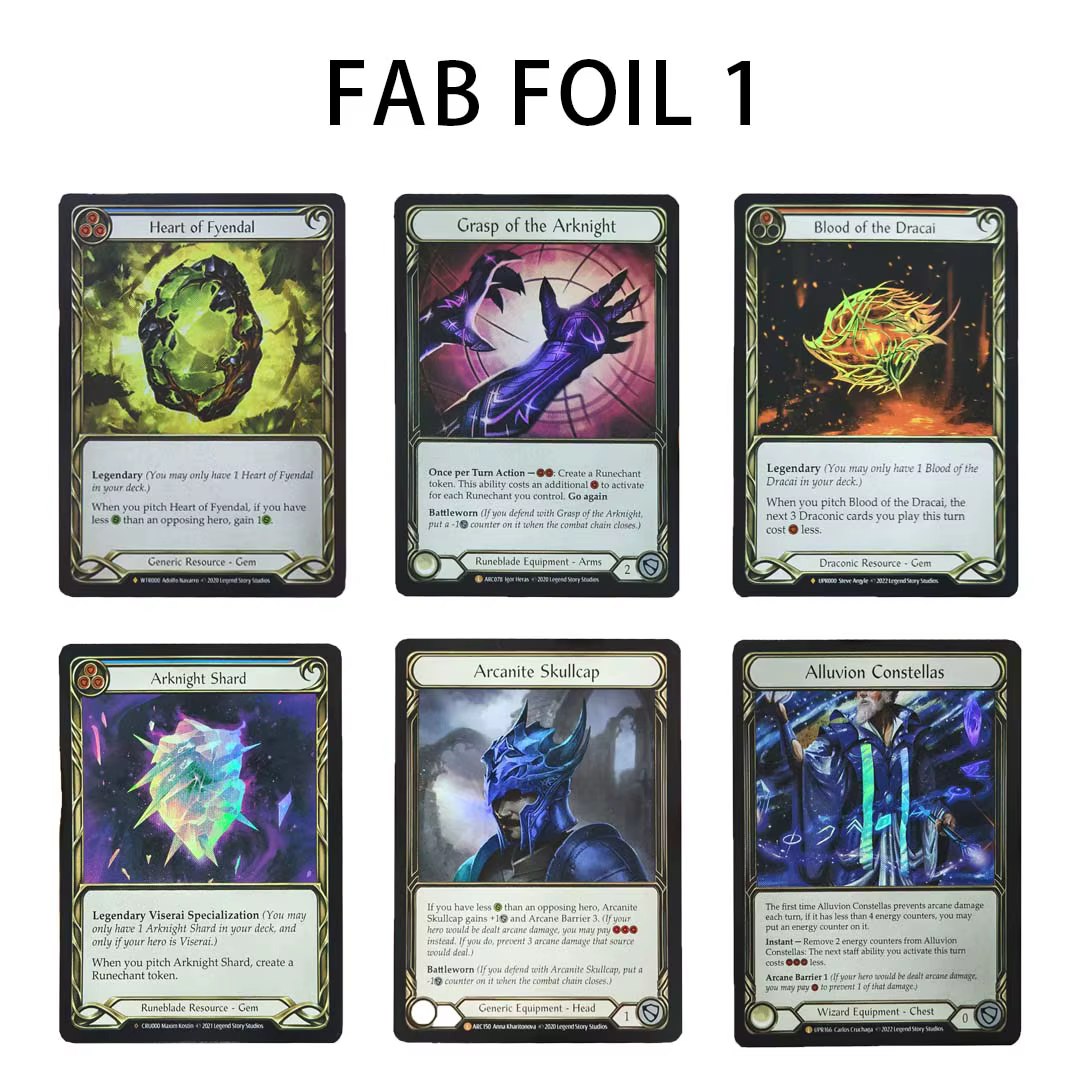 Cartes Proxy Premium Flesh and Blood en Feuille Métallique