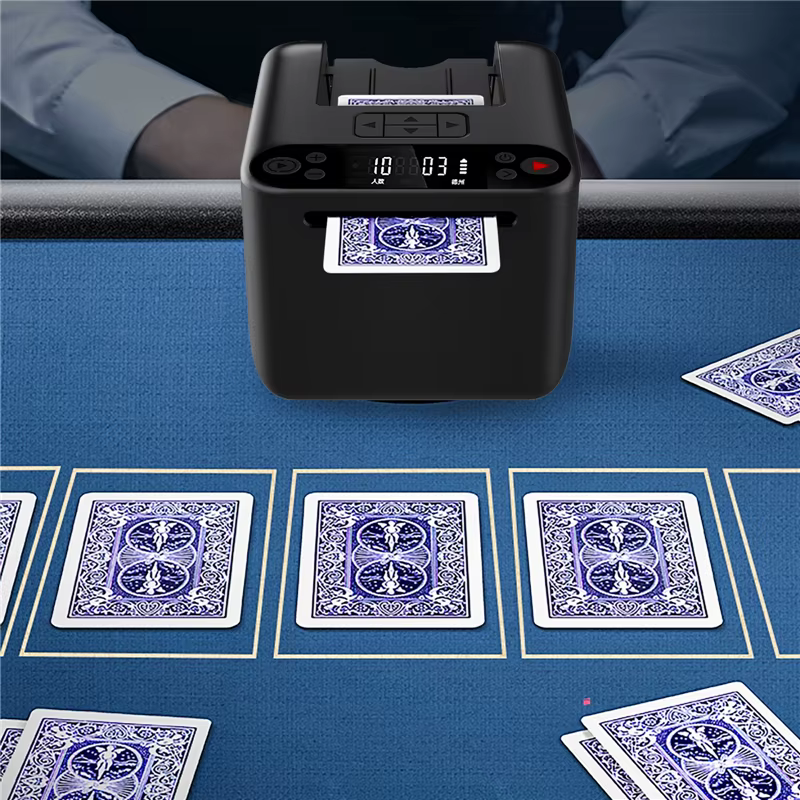 360 °   Machine automatique rotative de déclencheur de cartes, outil de déstockage de cartes à jouer de Poker, affichage OLCD, distributeur de cartes Intelligent 5000mAh