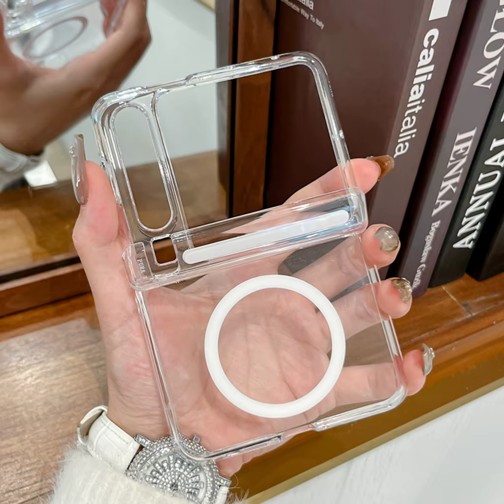 Coque de téléphone simple transparente magnétique sans fil antichoc pour Huawei Pura X