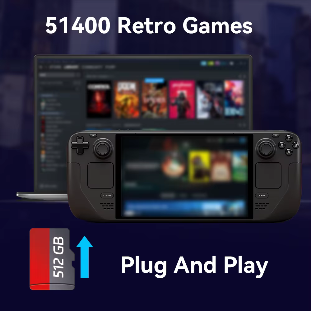 Carte TF Batocera 39 Jeux pour Steam Deck/GDP WIN4 Consoles