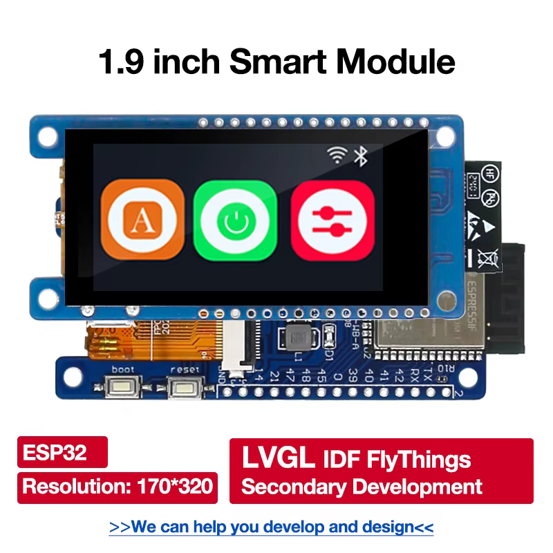 Écran Tactile IPS IPS de 1.9 Pouces, 170x320, Puzzles, Touriste, Core SDIO éventuelles I UART Type-C, 170x320