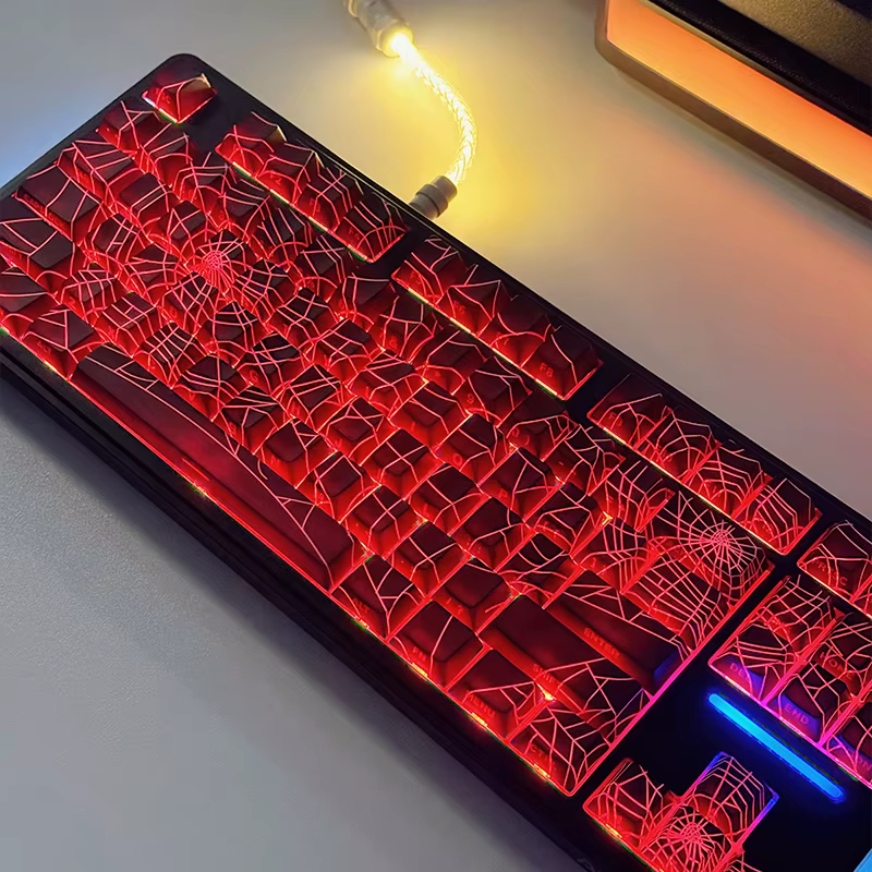 Les capuchons de touches personnalisés Spider Web PBT conviennent au clavier de jeu mécanique