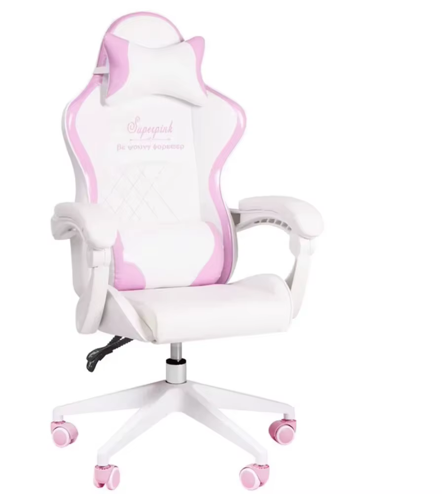Chaise de jeu Super confortable, chaise de bureau, ancre féminine, diffusion en direct, rotative, mignonne, rose, WCG