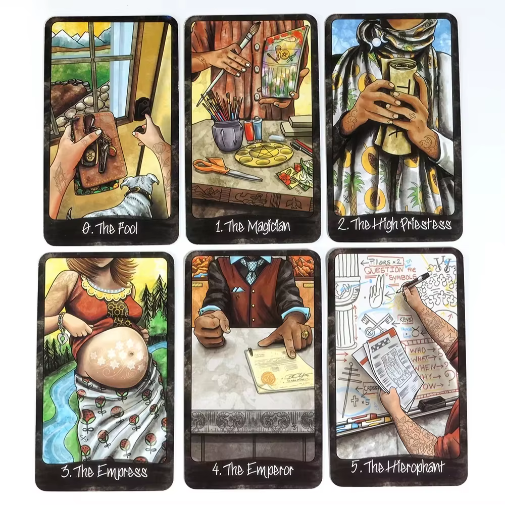 78 pièces cartes hors main Tarot Deck Divination Tarot jeu de société Deck Fortune Telling famille fête Guide Versions édition