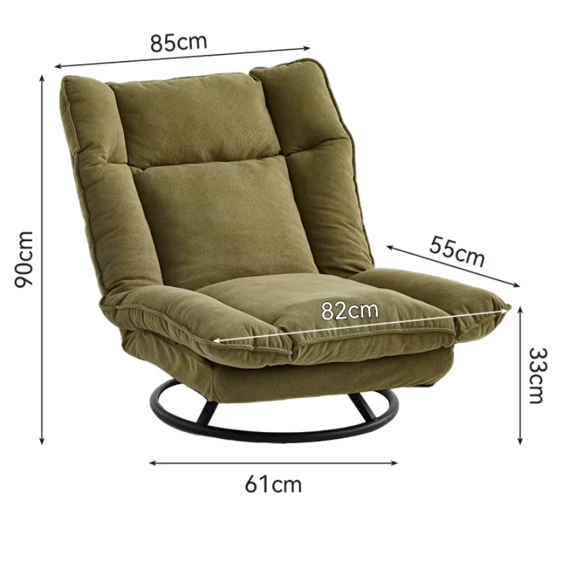 Fauteuils de salon design confortables, fauteuils inclinables et pivotants pour chambre à coucher, fauteuils d'appoint pour salon, canapé paresseux, fauteuil Bujany, mobilier de luxe