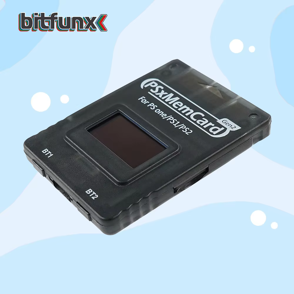 Bitfunx PSxMemCard Gen2 Store Le jeu économise pour les jeux PS1 et PS2 pour les consoles
