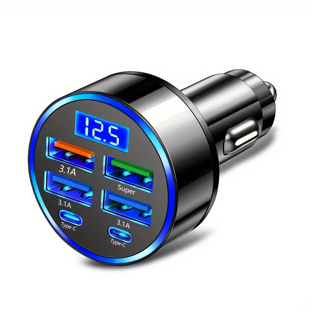 Adaptateur de voiture à charge rapide 6 en 1