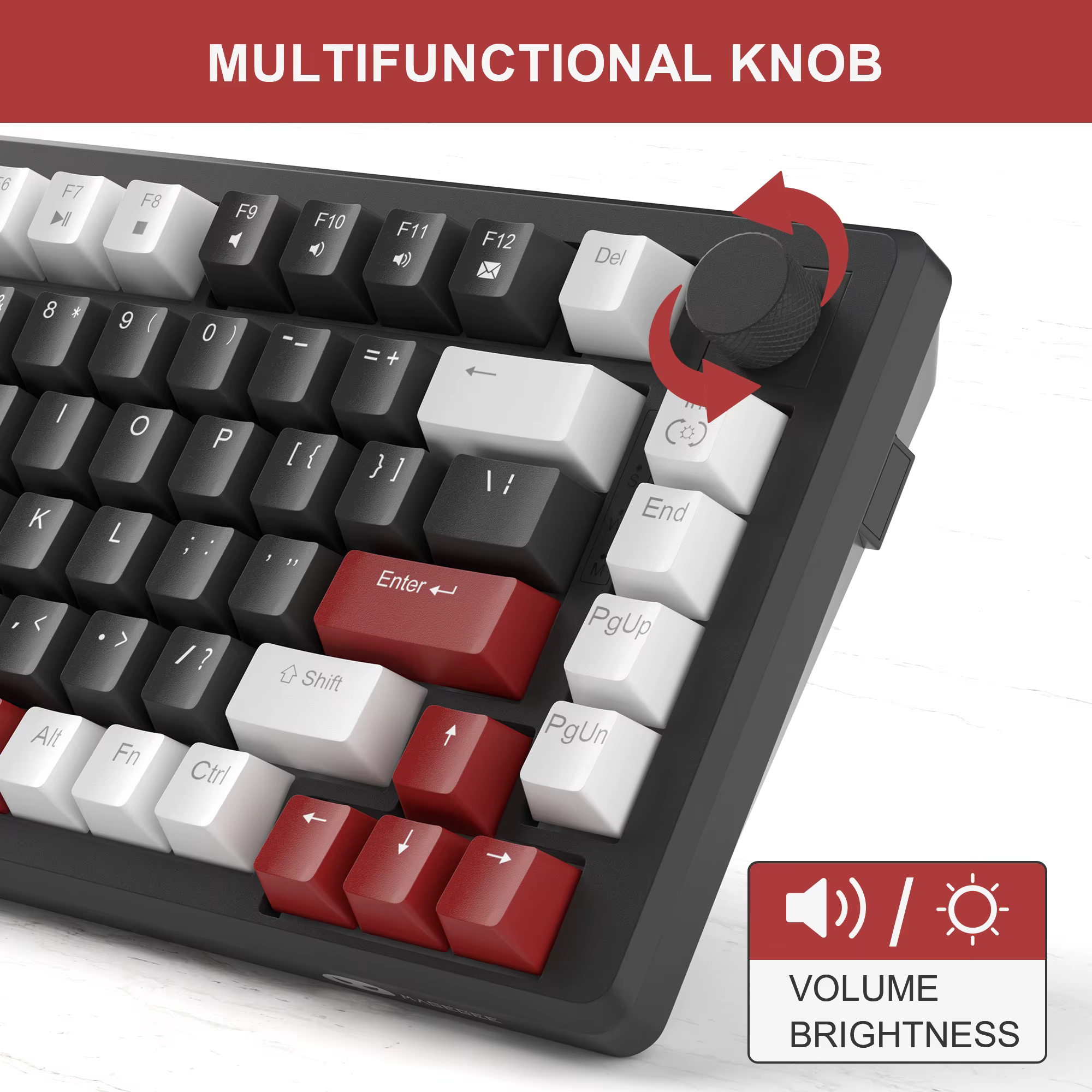 75% clavier de jeu mécanique avec bouton de commande