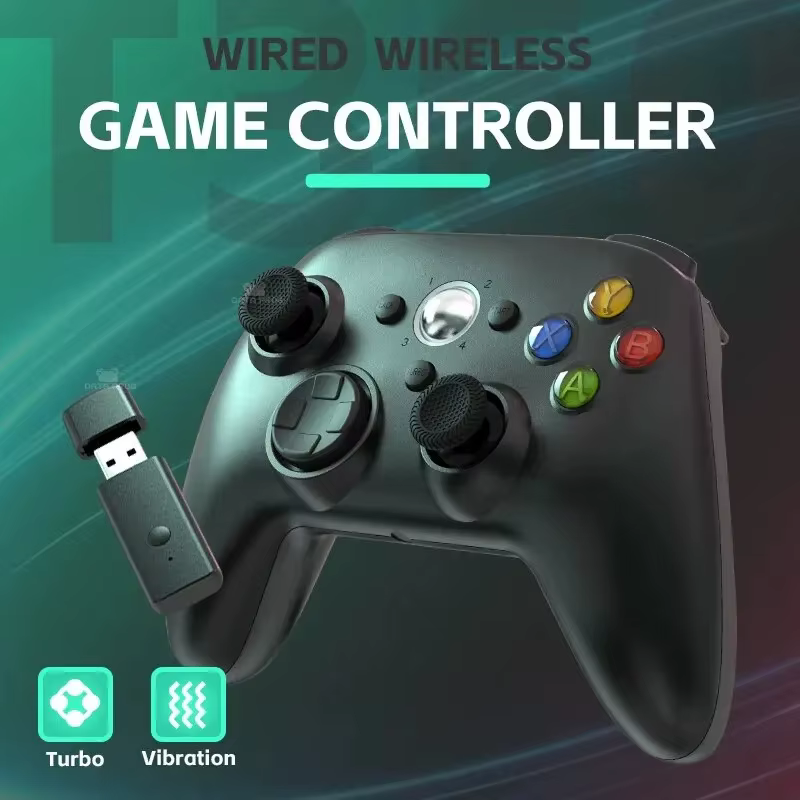 Manette de jeu sans fil et filaire USB