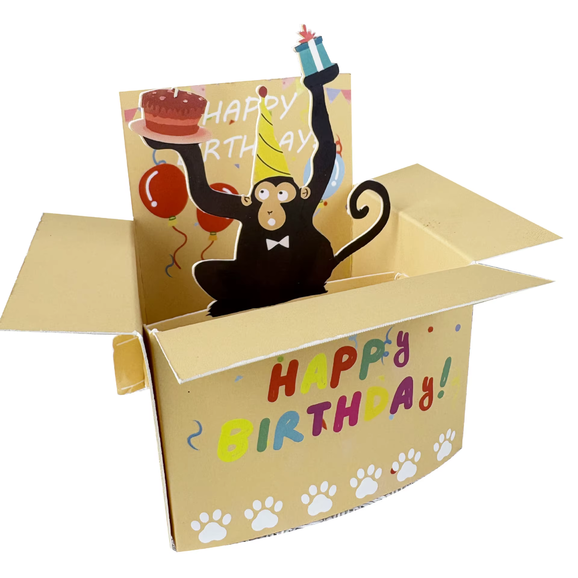 1PC Carte d'anniversaire pop-up amusante et originale, décoration de bureau hilarante pour les fêtes, le bureau ou la maison