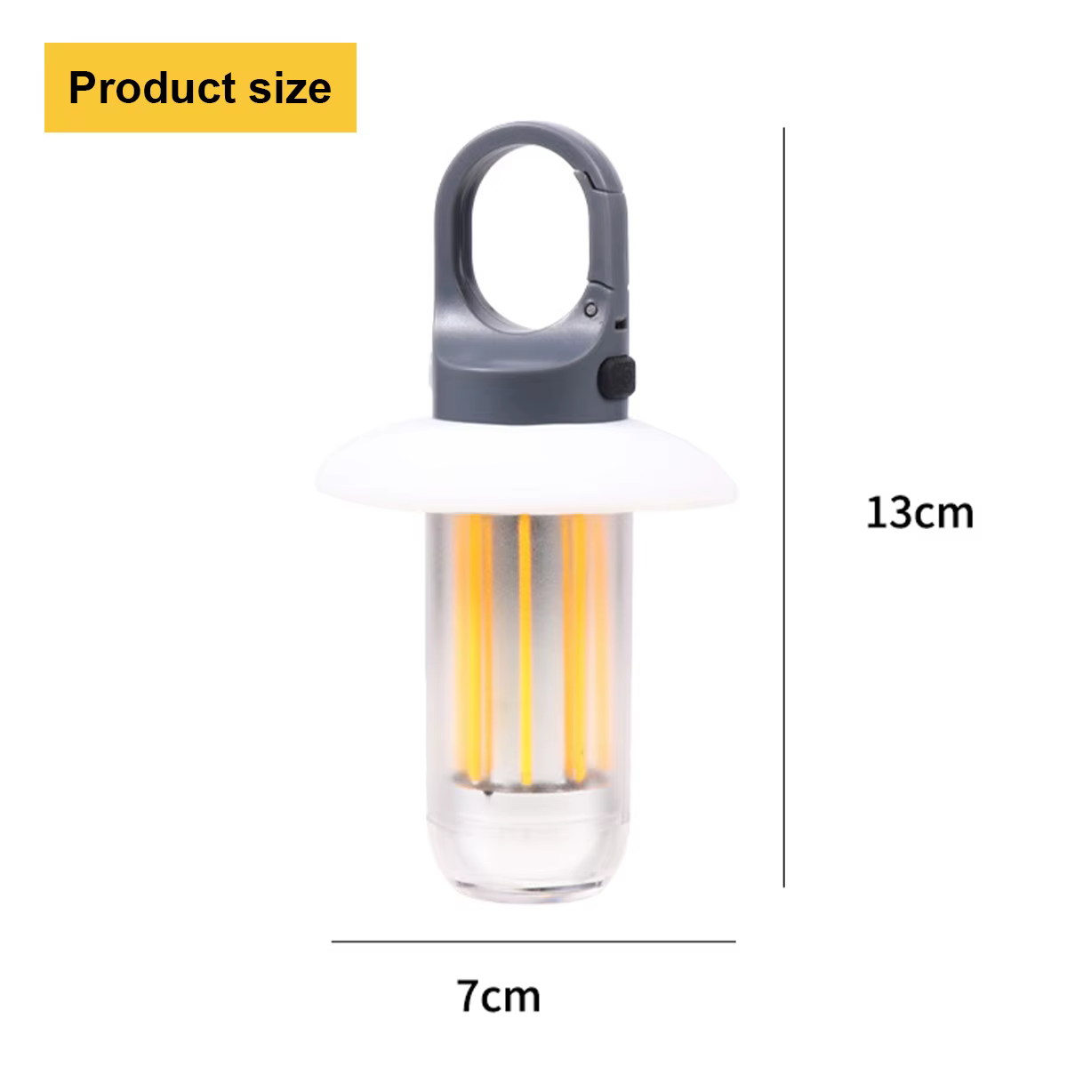Portable USB Rechargeable LED Camping travail lumière lanterne lampe de poche étanche Super lumineux extérieur lampe à main avec crochets