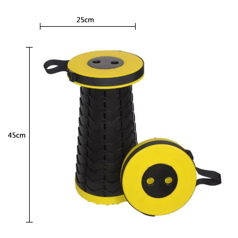 Tabouret télescopique pliable, tabouret rétractable portable pour adultes, sièges pliants améliorés avec capacité de charge pour adultes