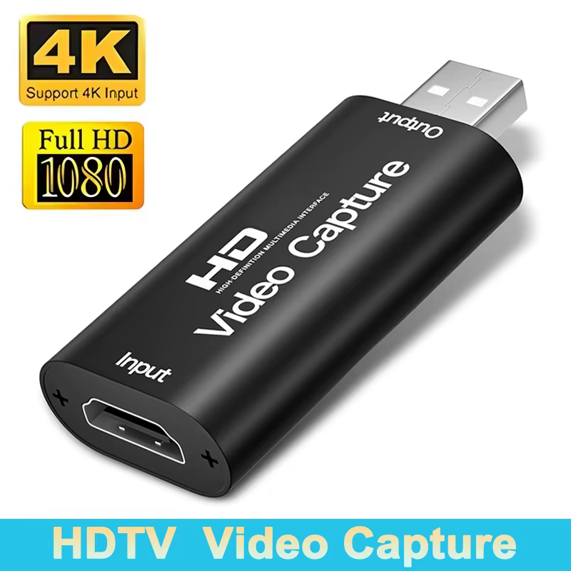 Carte d'acquisition vidéo en métal 4K, compatible HDMI, USB 2.0, pour jeu PS4, caméscope DVD, caméra, enregistrement vidéo, Streaming en direct